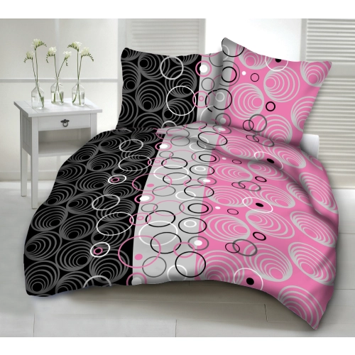 Komplet Pościeli z Bawełny 180x200 fiolet